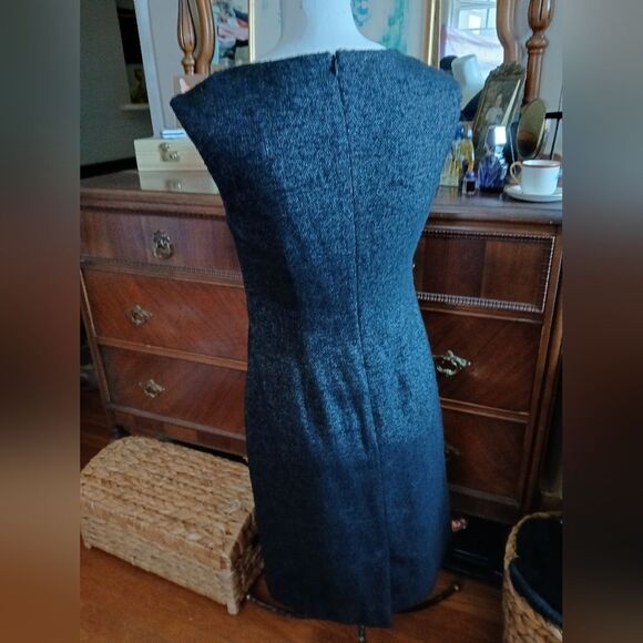 Ann Taylor Classic Wool Woven Textured Herringbone In Relief Dress - Size 0 - Picture 5 of 9